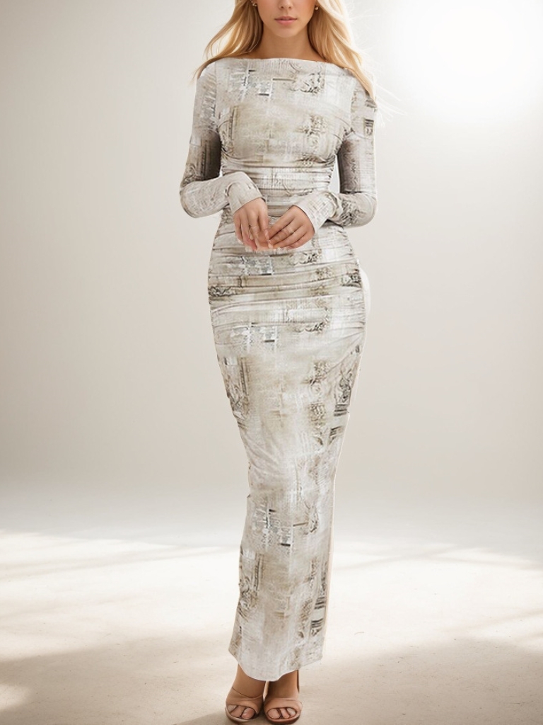 French Elegant Vintage Hip Cover Dress | Oxredo Shop Ramadan Sale