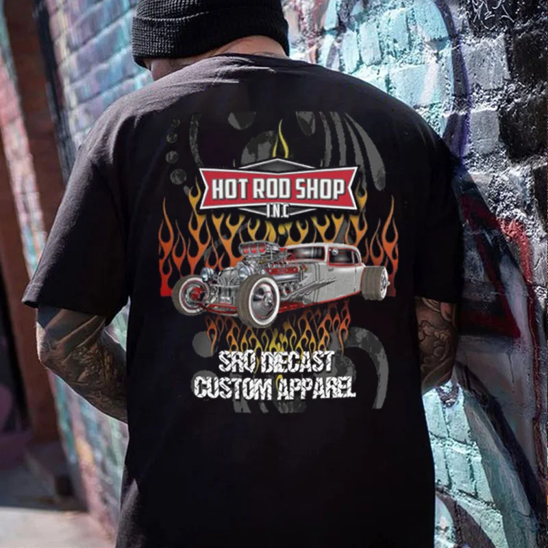 HOT ROD SHOP Classic Car Print Men's T-shirt