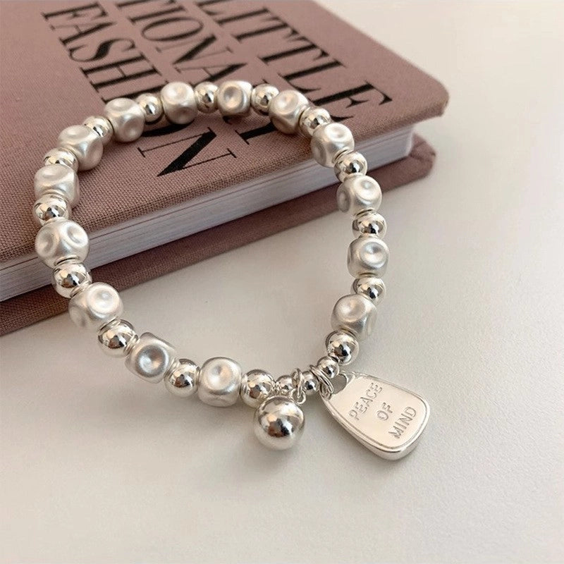 Korean-style Niche Heavy Industry Pearl Silver Beaded Bracelet Women’s Light Luxury Niche Exquisite Bracelet Trendy Bracelet For Girlfriends
