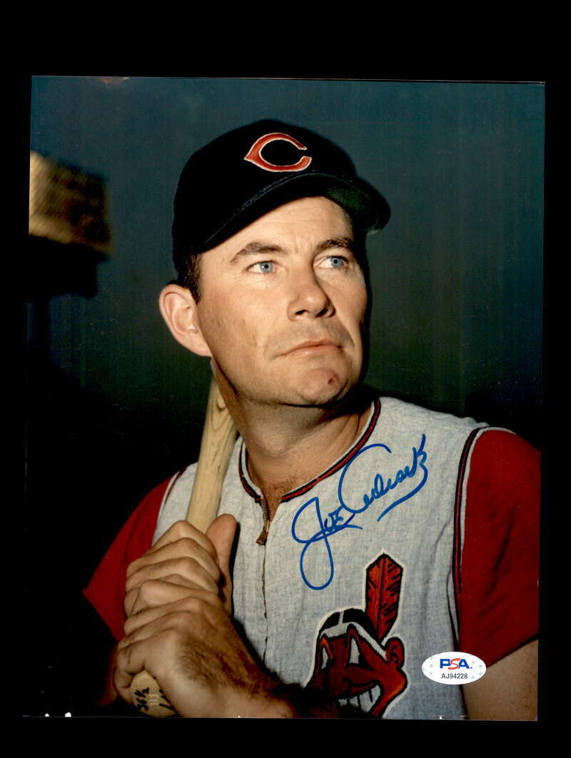 Joe Adcock PSA DNA Coa Signed 8x10 Photo Poster painting Indians Autograph