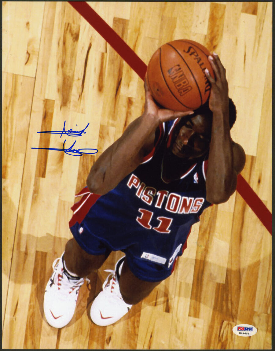 Isiah Thomas SIGNED 11x14 Photo Poster painting Detroit Pistons HOF Top 50 PSA/DNA AUTOGRAPHED