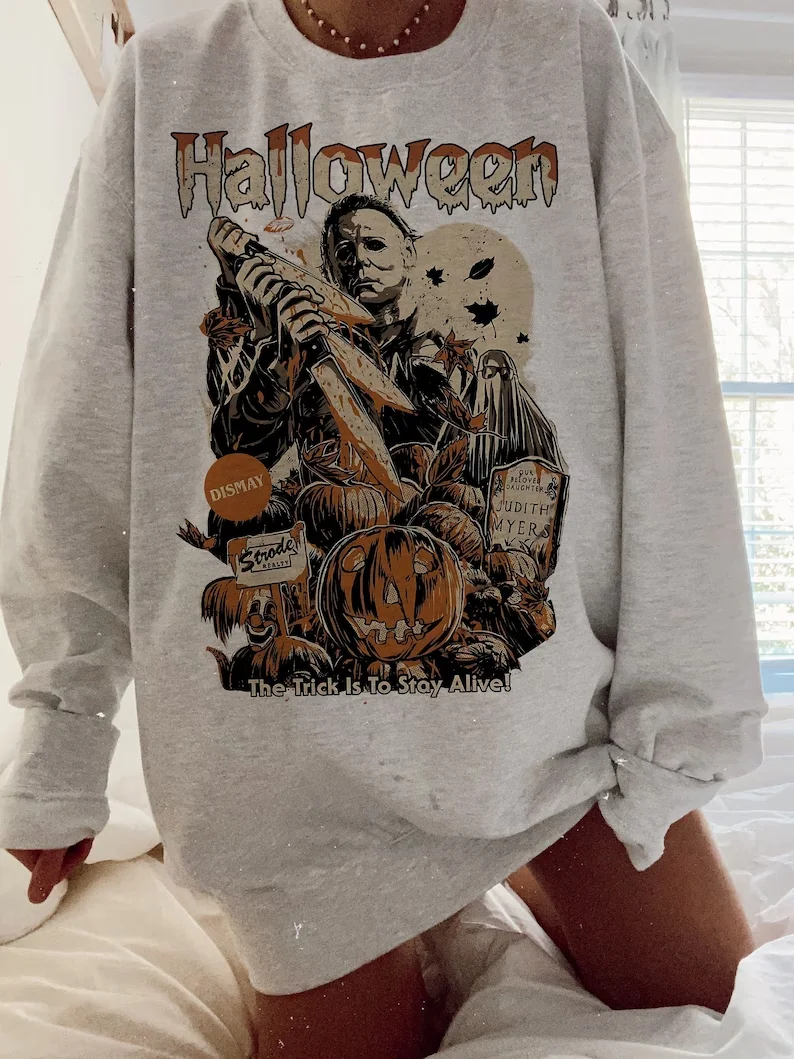 Halloween Horror Movie Crewneck Sweatshirt