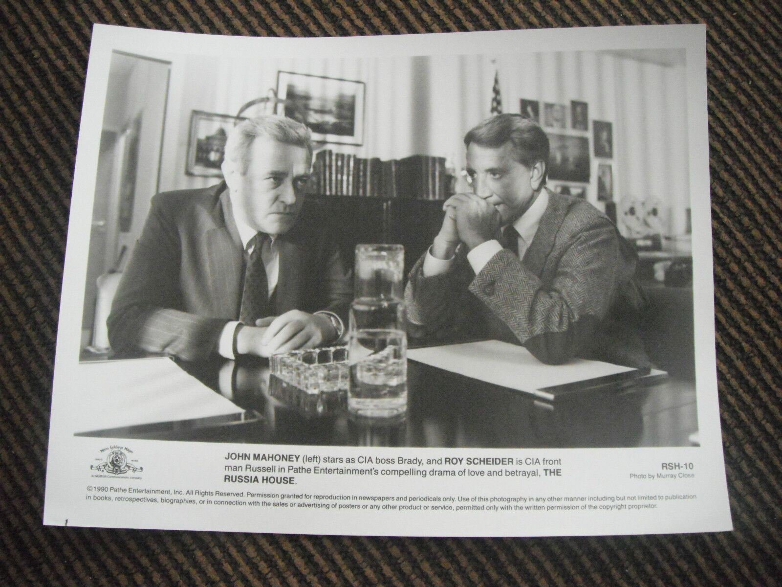 The Russia House 1990 Scheider Mahoney B&W 8x10 Promo Photo Poster painting Original Lobby Card