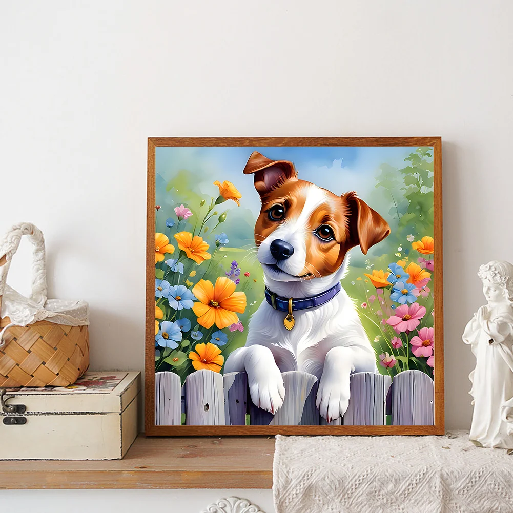 Diamond Painting - Full Round Drill - Dog(Canvas|30*30cm)