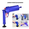 Dredge Plug Air Pump Pipe Plunger Toilet Drain Cleaner Sewer Blockage Tool