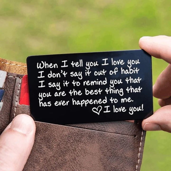 Last Day 70% OFF--- Mini Laser Engraved Wallet Card, Commemorative Card