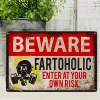 4pcs - Warning - Vintage Metal Signs(12*16Inch)