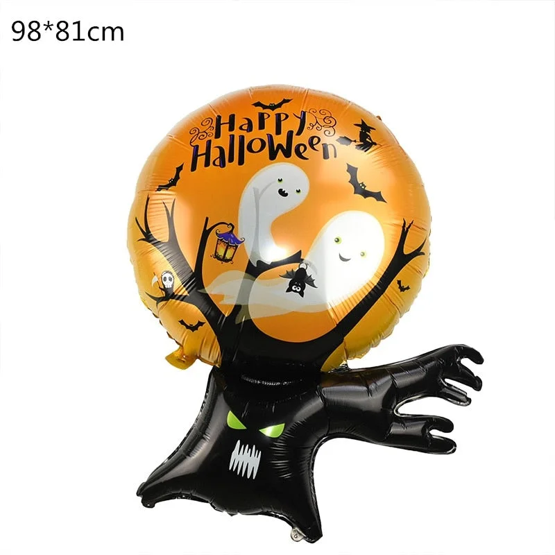 Halloween Pumpkin Ghost Balloons Halloween Decorations Spider Foil Balloons Inflatable Toys Bat Globos Halloween Party Supplies