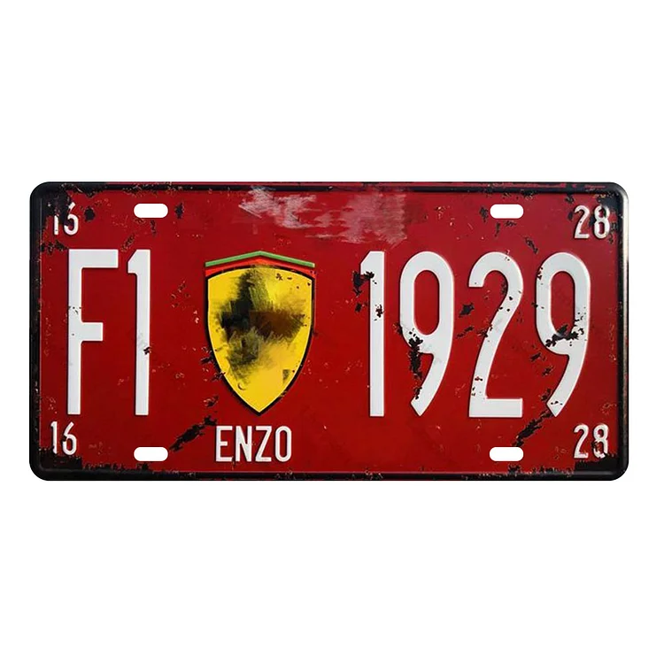 Voiture F11929 - enseigne en étain vintage - 5.9x11.8inch