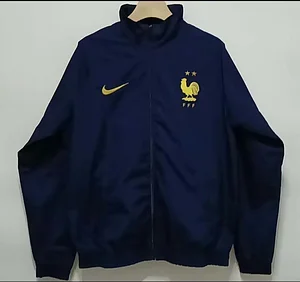 2024 France Windbreaker Navy Soccer Jersey 1:1 Thai Quality