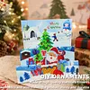 1Pcs Diamond Painting Christmas Snowman Reindeer Theme Greeting Card Set with Envelopes