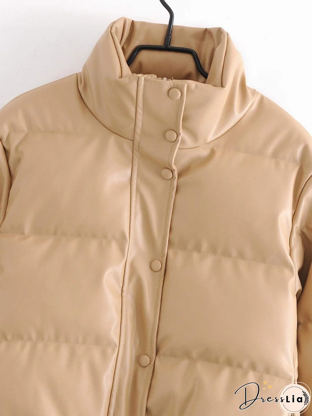 Zip Up Snap Button Drawstring Hem Jacket for Women