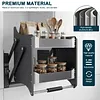 [US Local Warehouse] 2 Tier Pull Down Shelf Heavy Duty Cabinet Organizer for Kitchen Pots Pans
