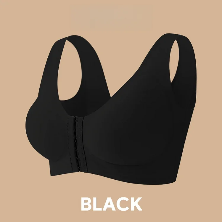 Seamless Front Buckle Cross Back Shaping Bra socialshop