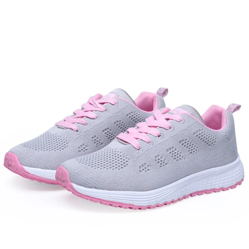 Women's Sneakers Casual Shoes Flats Air Mesh Breathable Trainers Ladies Shoes Female Sneakers Women Shoes Basket Tenis Feminino