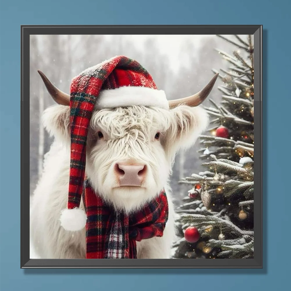 Diamond Painting - Full Round Drill - Christmas Yak(Canvas|30*30cm)