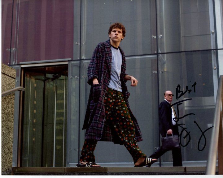 JESSE EISENBERG Signed Autographed THE SOCIAL NETWORK MARK ZUCKERBERG Photo Poster painting