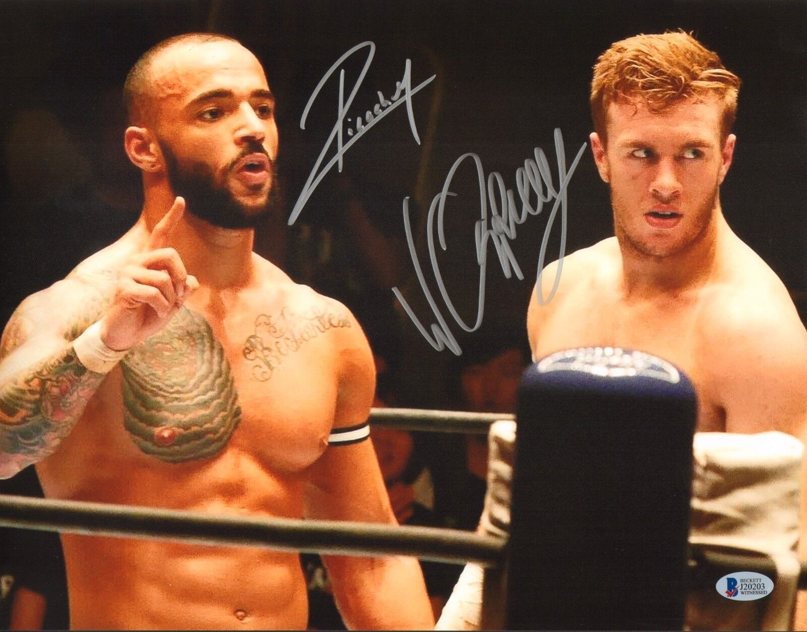 Ricochet & Will Ospreay Signed 11x14 Photo Poster painting BAS COA New Japan Pro Wrestling WWE 5