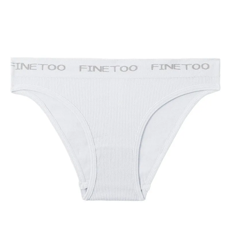 FINETOO Seamless Bra Set Women Deep V Tops Fashion Letter Panties M-XL Ladies Underwear Suit Tube Top Female Briefs Lingerie Set