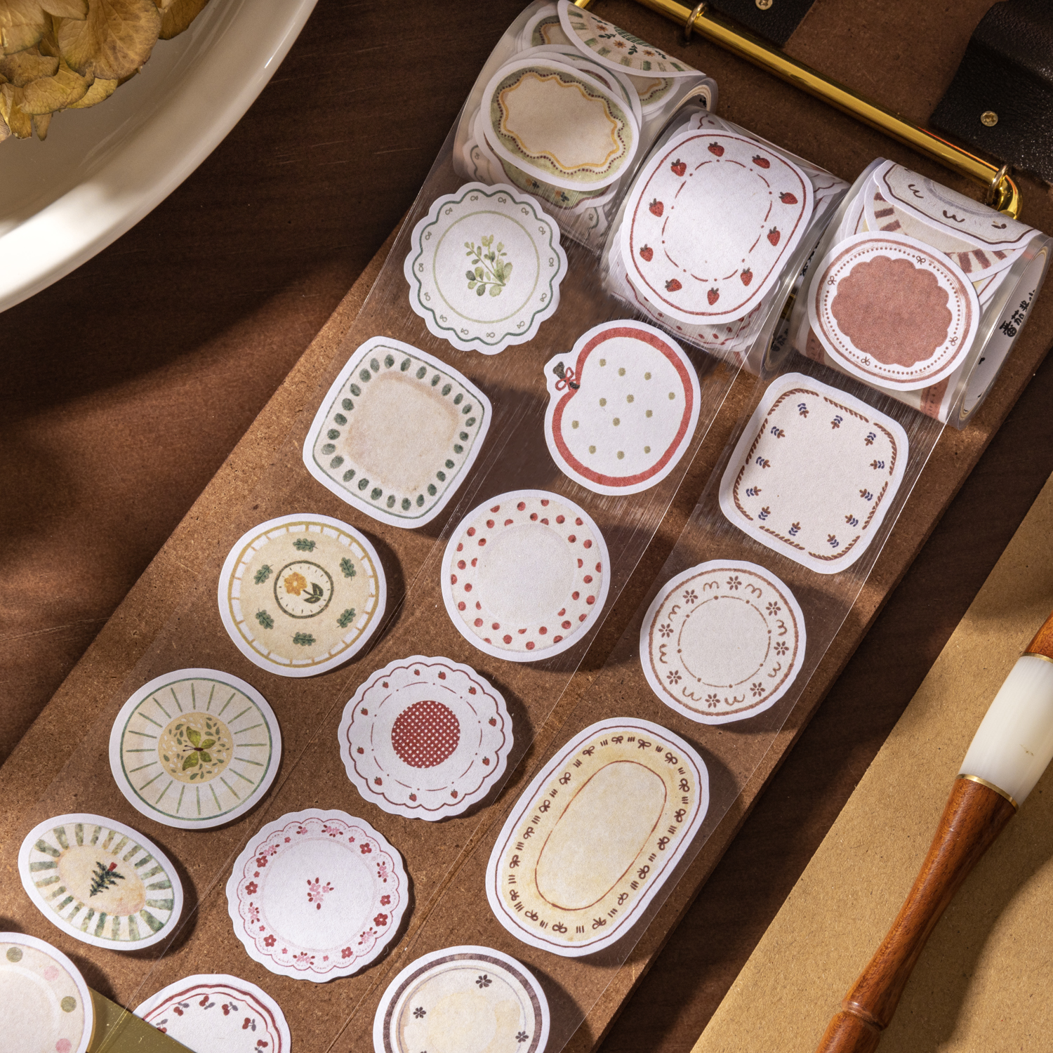 테이프 - 작은 꽃무늬 프레임 시리즈 빈티지 꽃 테두리