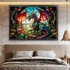 Stained Glass Dragon-11CT Counted Cross Stitch Kit(45*60cm)