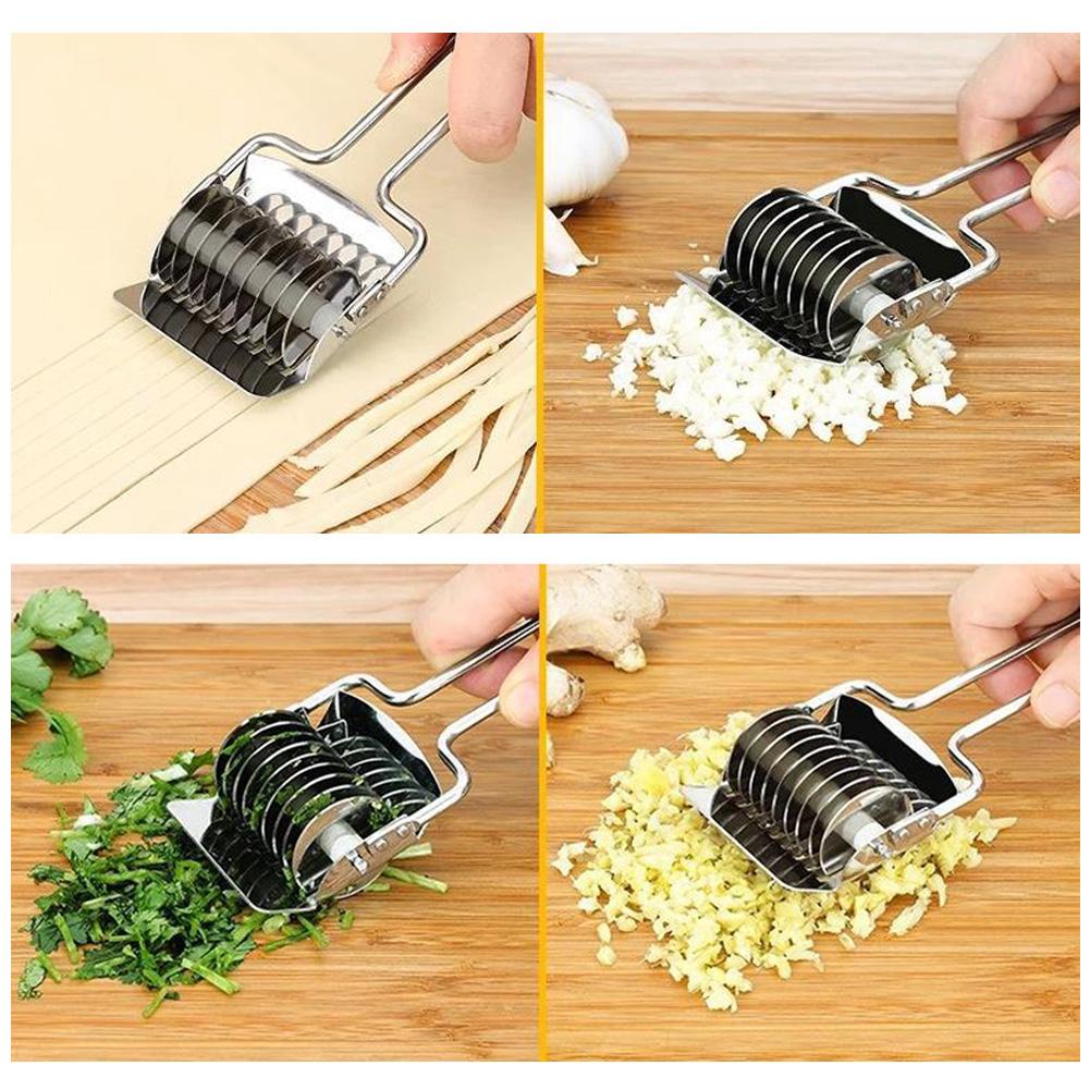 

Multi-function Stainless Steel Roller Cutter Shredder Spice Noodles Slicer, 501 Original