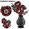 Gothic Floral Flower Model Set Eye-Catching Table Centerpiece Horror Skeleton Bouquet Building Set for Adults Kids Holiday Birthday Gift (Eyeball Flower)