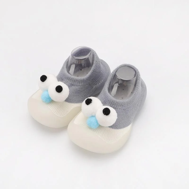 Baby Boys Girls Sock Shoes Autumn Non-slip Floor Socks Kids Soft Rubber Sole Toddler Shoes Socks Baby Socks with Rubber Soles