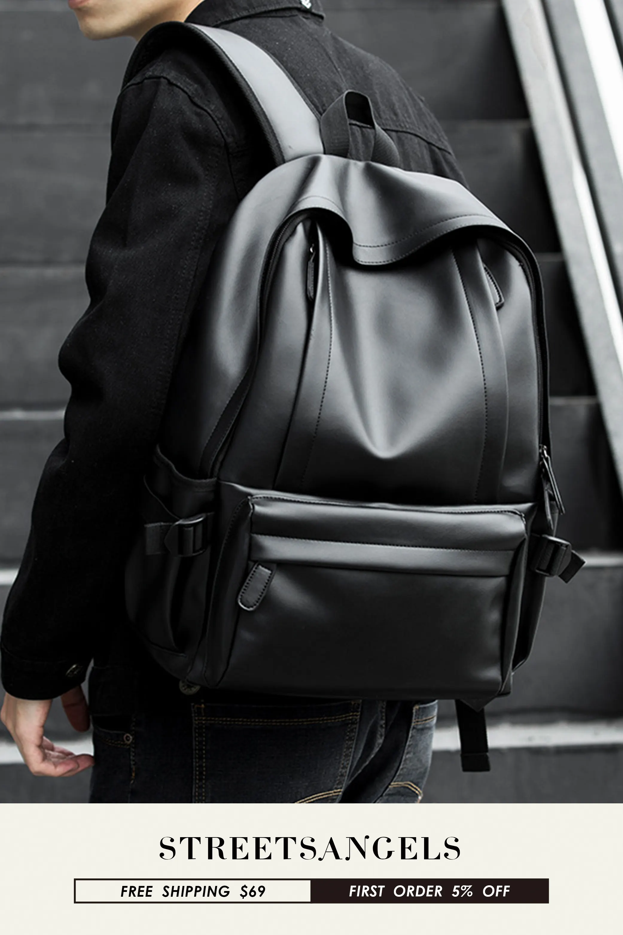 PVC Shoulders Business Travel Casual Fashion Computer Backpack Bags
