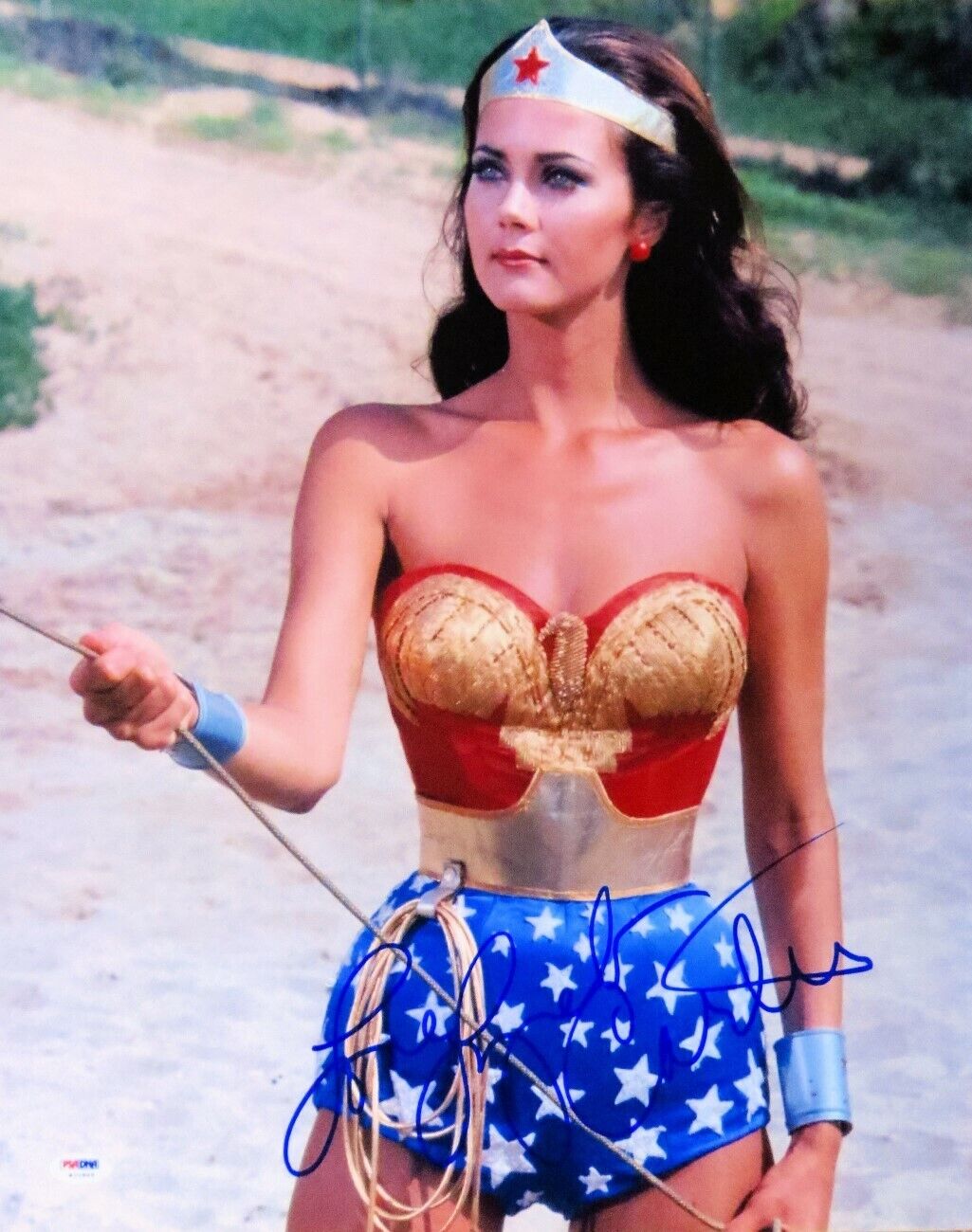 Lynda Carter Signed Autographed 16X20 Photo Poster painting Wonder Woman Classic PSA W20888