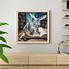 Book Scenery Scenery Full 11CT 3 Strands DIY Stamped Cross Stitch Kits for Beginners Adults Home Wall Decor Cross Stitch Art and Crafts Kits 45x45cm