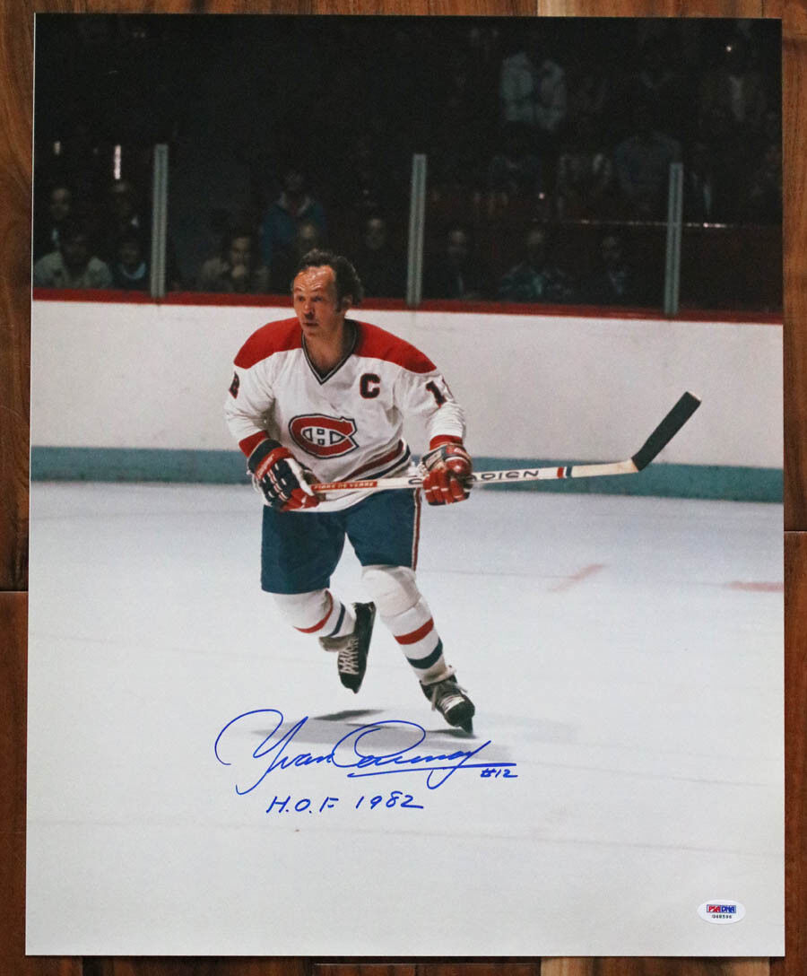 Yvan Cournoyer SIGNED 16x20 Photo Poster painting + HOF 1982 Canadiens PSA/DNA AUTOGRAPHED