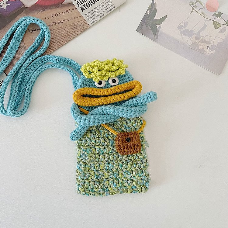 Sausage Mouth Mobile Phone Handmade Kit Crochet Bag