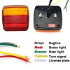 2Pcs Trailer Tail Lights 12V 26 LED Stop Tail Lights Submersible Boat Truck Lamp