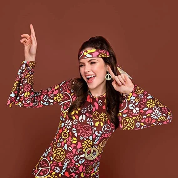 Athvotar Athvotar Halloween Women's Print Tops T Hongha Horn Pants Set + Headscarf