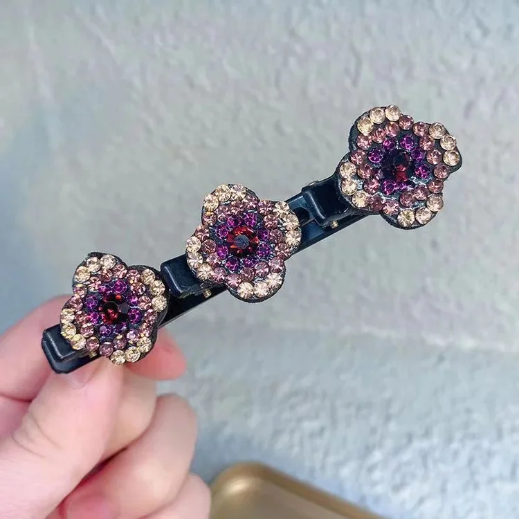 ⏳HOT SALE 49% off🔥Free Shipping - Sparkling Crystal Stone Braided Hair Clips