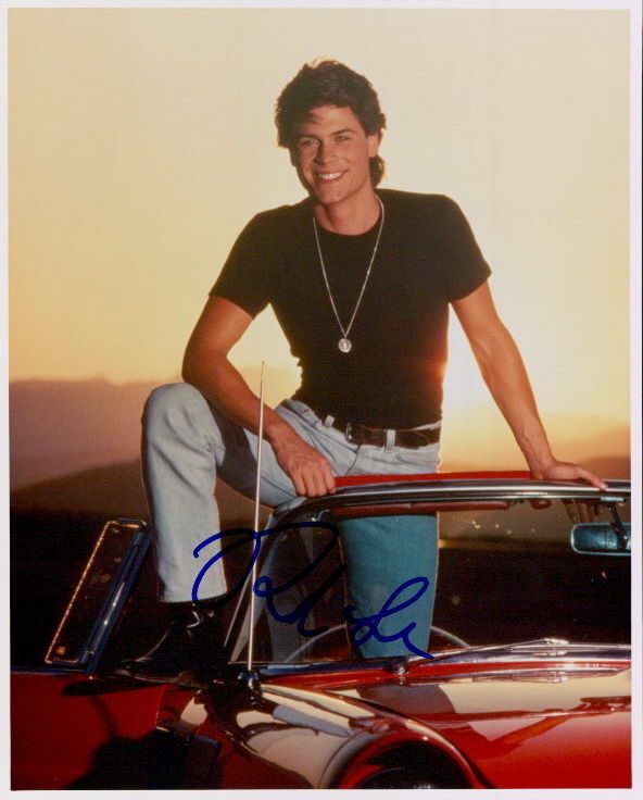 Rob Lowe (Vintage) sexy in-person signed 8x10 Photo Poster painting