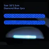 2Pcs Car Reflective Stickers Warning Anti-collision Reflective Strips (Red)