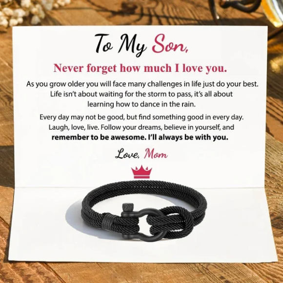 🔥HOT SALE 49% OFF🔥--🎁To My Son, I Will Always Be With You Nautical Bracelet 