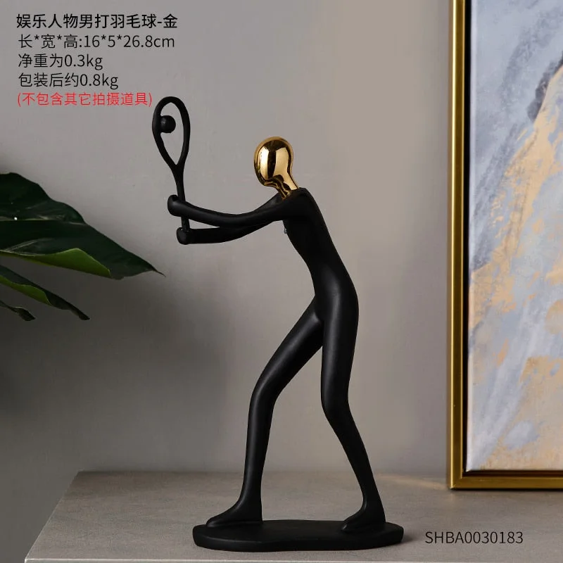 Home Decoration Accessories Modern Band Resin Ornaments Living Room Cabinet Decoration Desk Accessories Christmas Decorations