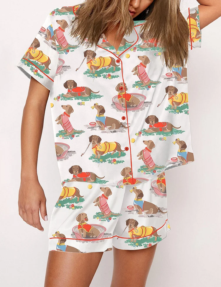 Women's Dachshund Dog Pajama Set