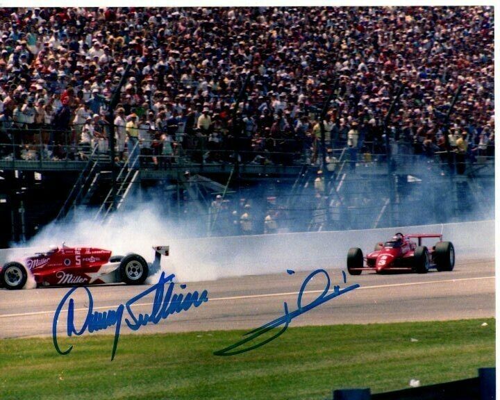 MARIO ANDRETTI and DANNY SULLIVAN signed autographed INDY Photo Poster painting