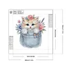 Diamond Painting-DIY Crystal Rhinestone Cat in the Pocket