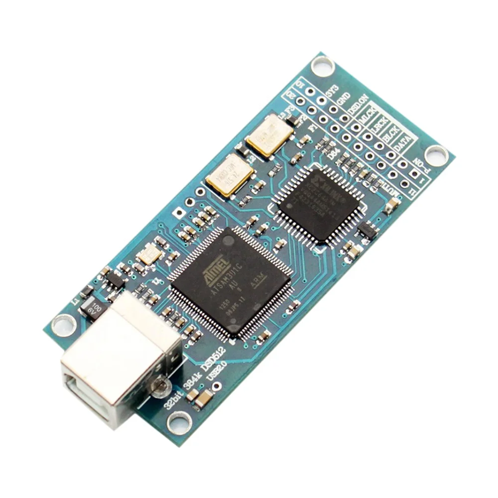 ATSAM3U1C XC2C64A USB to IIS Digital Interface Decoder Board Audio Module DAC Decoder Board Support dsd512, 32b 384K