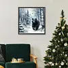 Black Bear-Full Round Diamond Painting 30*30CM