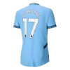 DE BRUYNE #17 Manchester City Home Authentic Soccer Jersey 2024/25