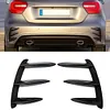 1 Pair Car Rear Bumper Canards for Benz W176 A200 A250 A260 A45 (Glossy Black)