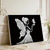 DIY Pearl Painting Butterfly Girl for Home Wall Decor with Frame(20x30cm)