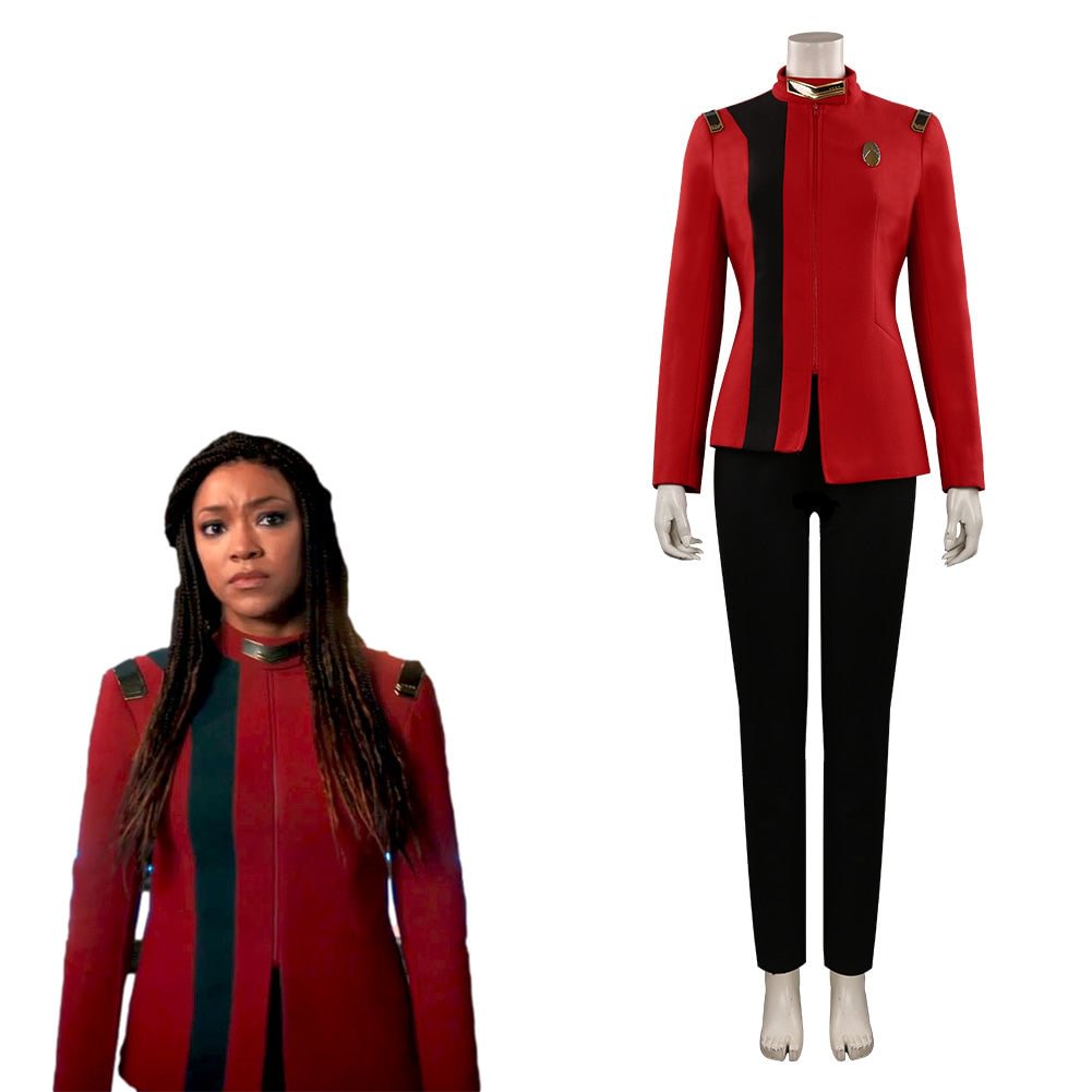 Star Trek: Discovery Michael Burnham Cosplay Kostüme Rot Uniform Outfits Halloween Carnival Suit
