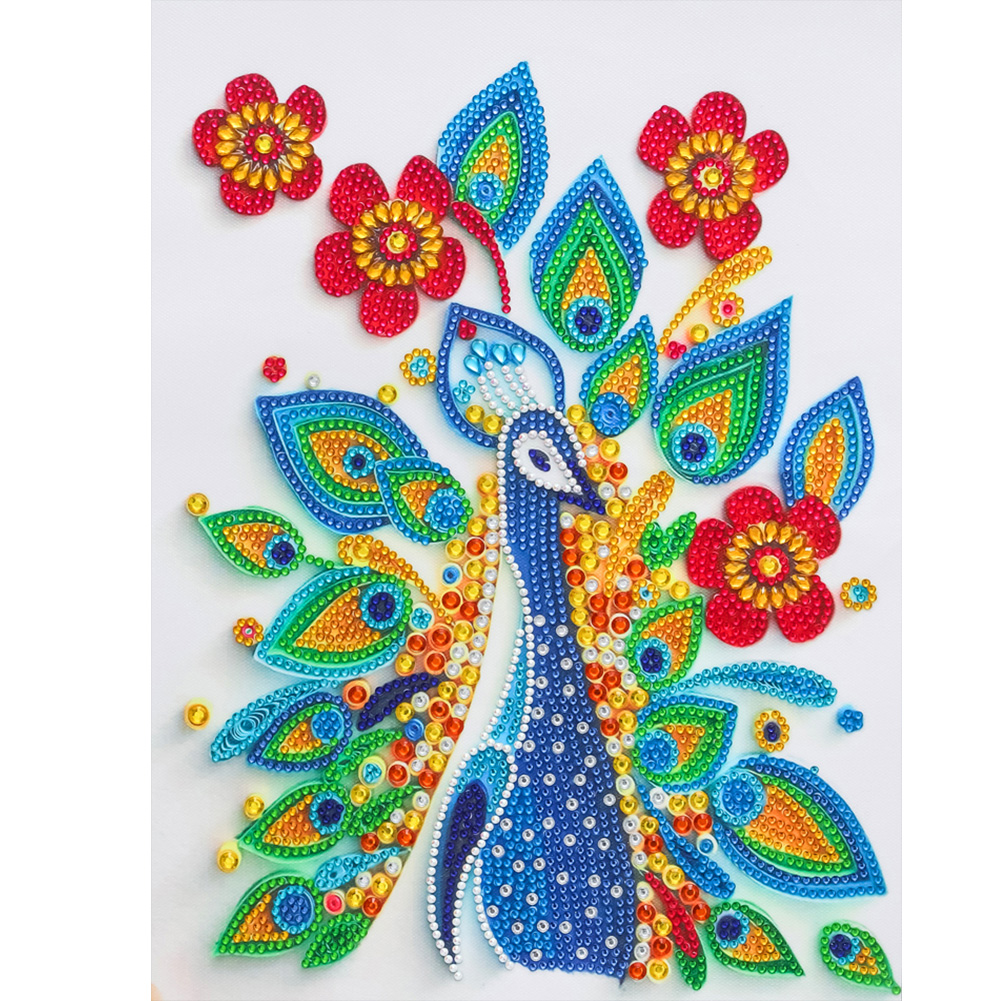 

Peacock - Special Shaped Diamond Painting - 30*40CM, 501 Original